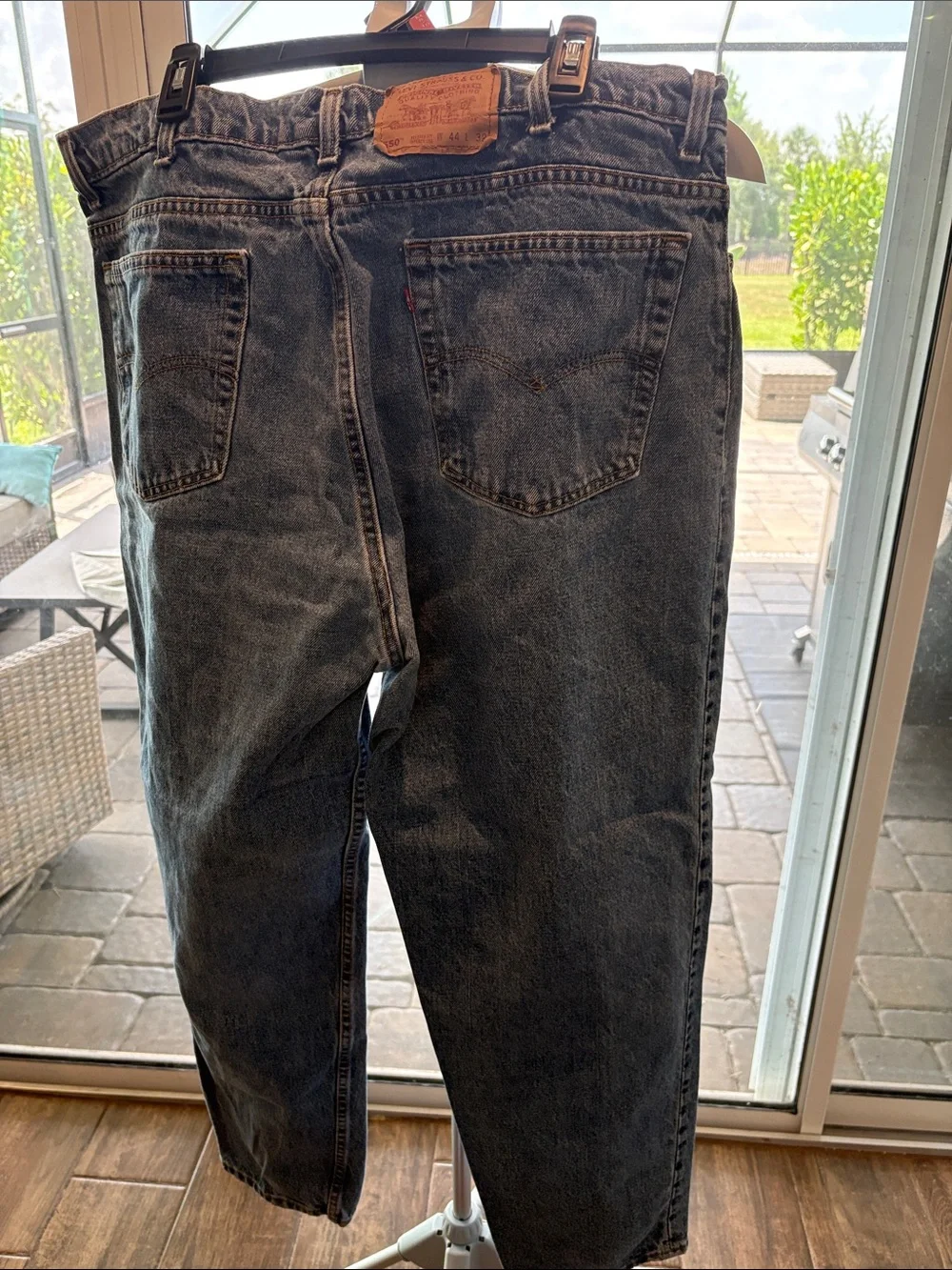 Levi's Relaxed Fit Jeans in Washed Black 44x32